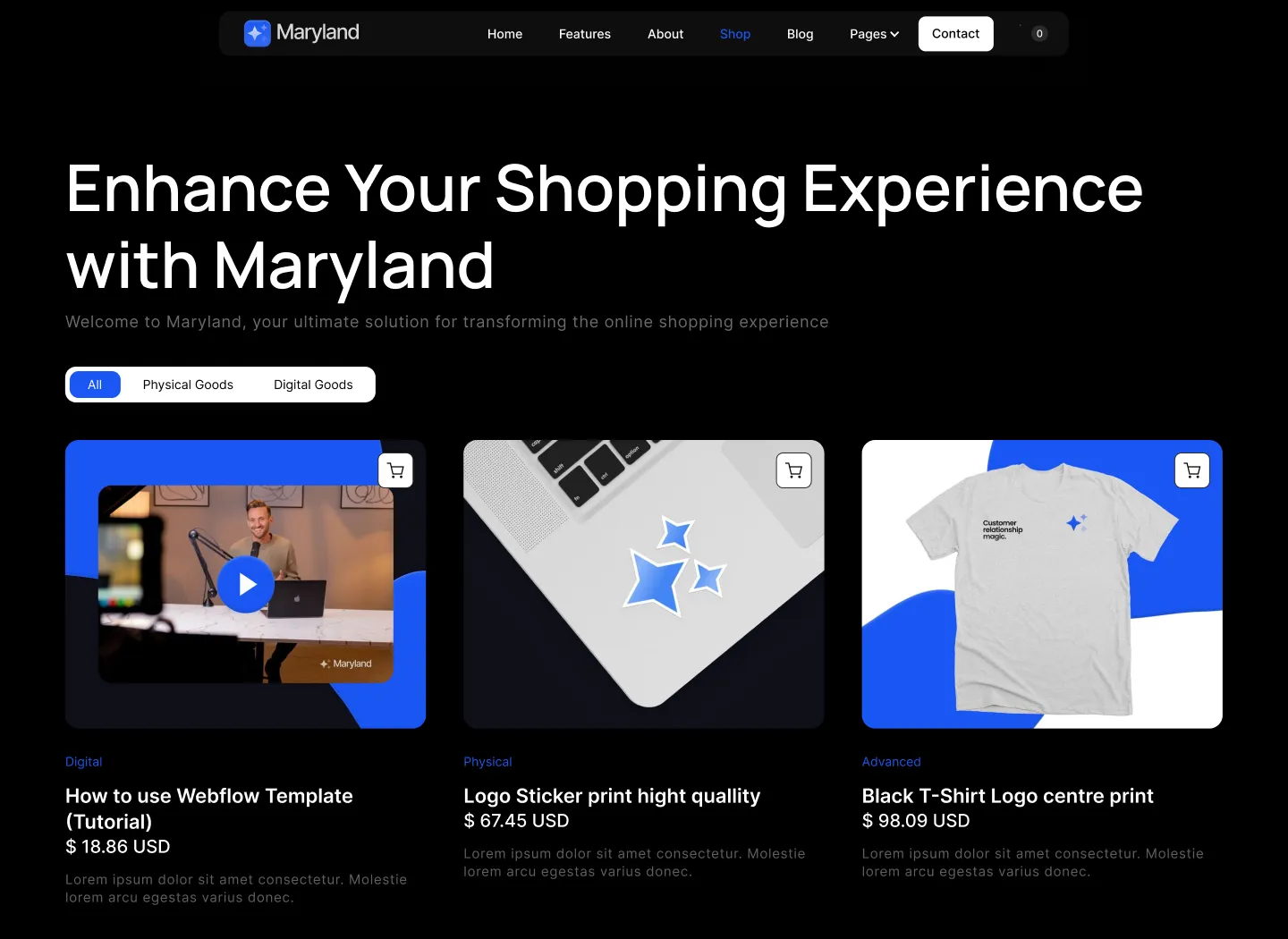 App Webflow Template -Maryland - Created by Wedoflow.com and Azwedo.com