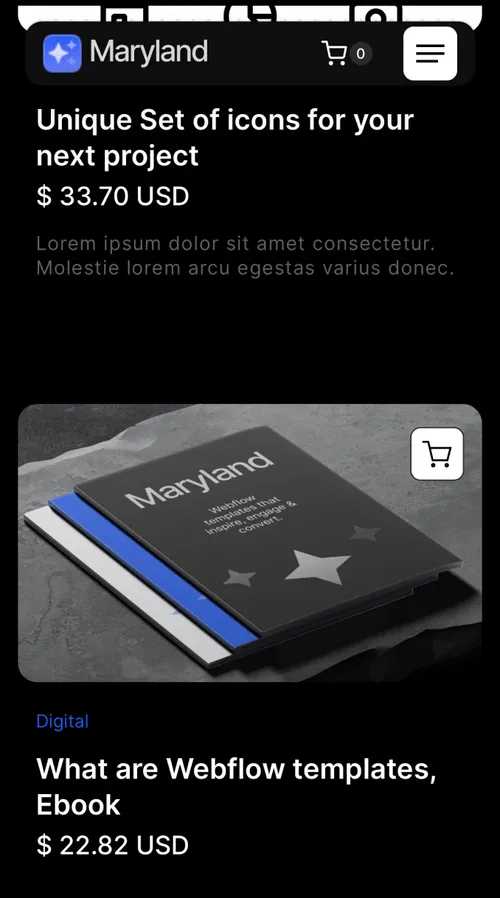App Webflow Template -Maryland - Created by Wedoflow.com and Azwedo.com