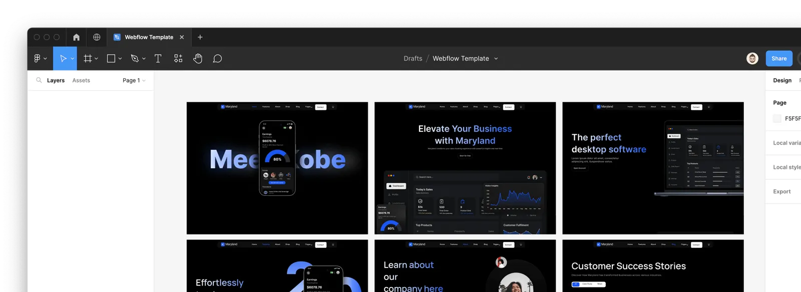 App Webflow Template -Maryland - Created by Wedoflow.com and Azwedo.com