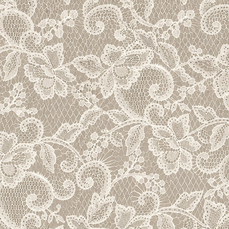 Ivory floral lace print
