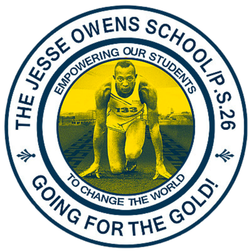Jesse Owens School PS 26 official logo with school motto