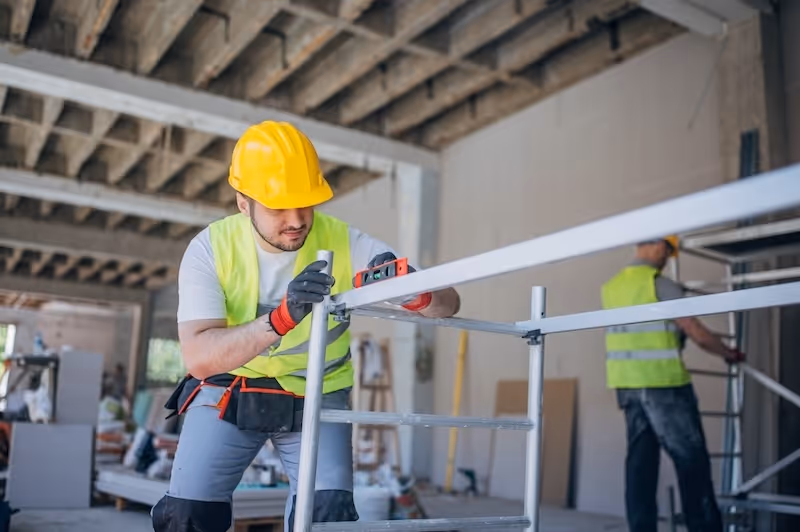 Builder working on a site