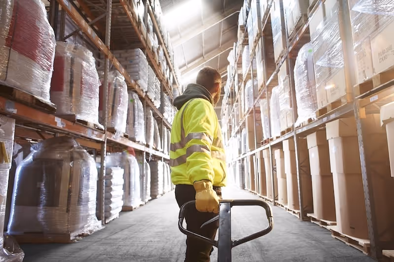 Worker in a warehouse