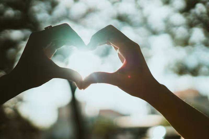 Hands making heart shape