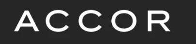A black and white photo of the word accor.