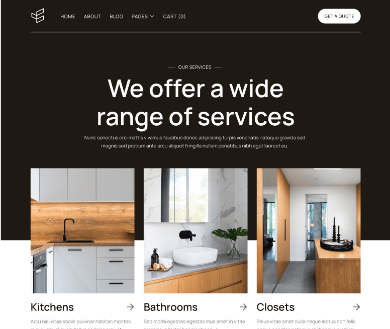 Services Page - Carpenters X Webflow Template