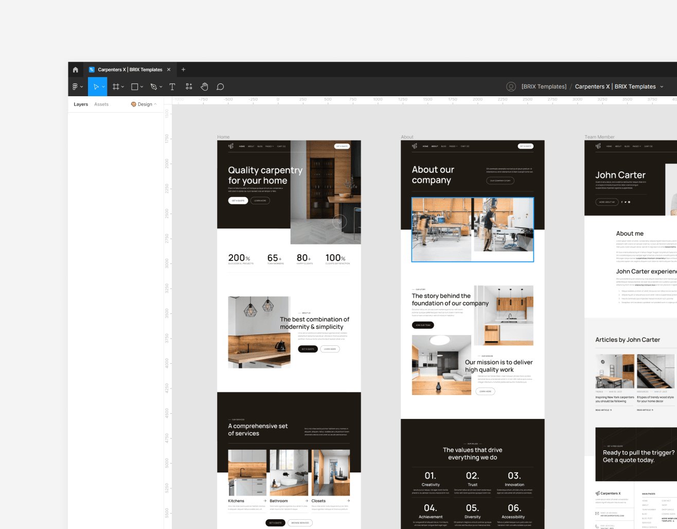 Figma File - Carpenters X Webflow Template