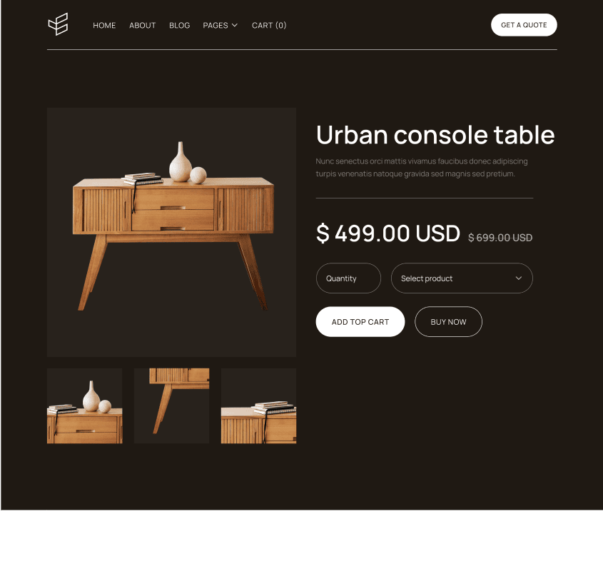 Shop Single Page - Carpenters X Webflow Template