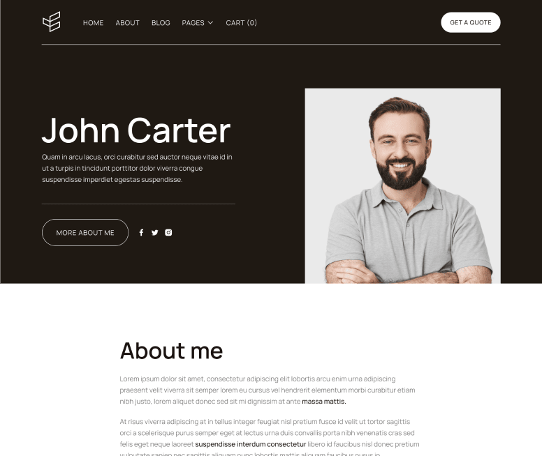 Team Member Page - Carpenters X Webflow Template
