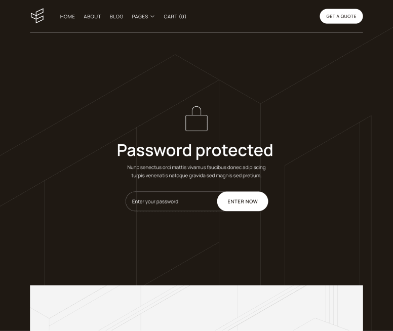 Password Protected Page - Carpenters X Webflow Template