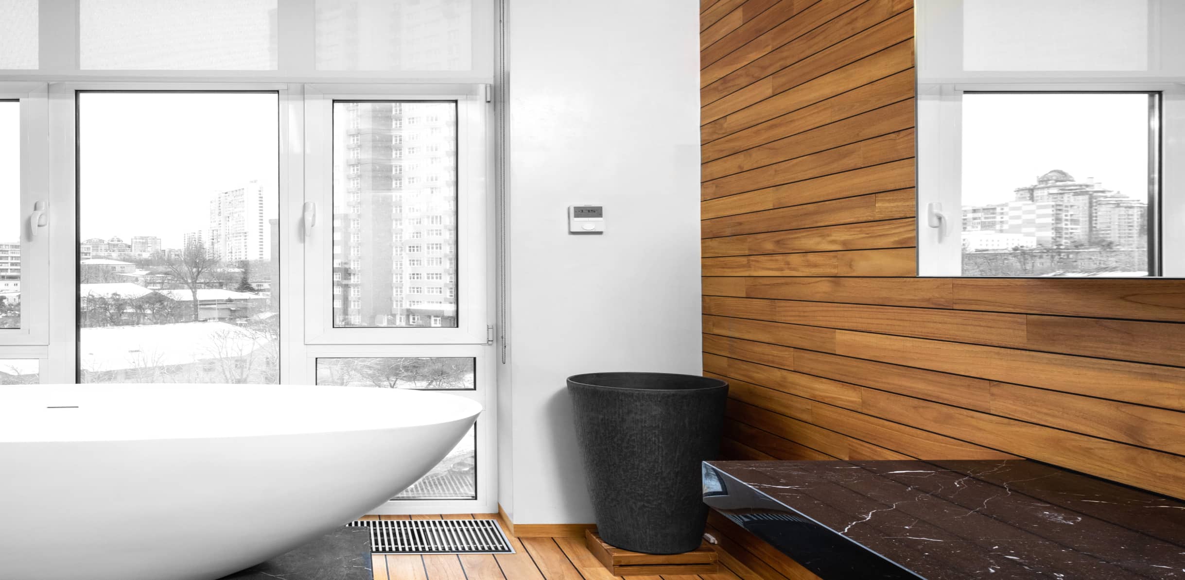How to design a bathroom with wooden furniture