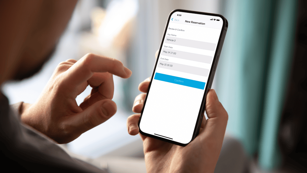 Keycafe mobile app screen displaying reservation feature