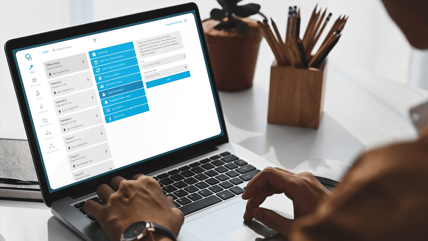 L'application de bureau Keycafe affiche le nombre maximum de clés