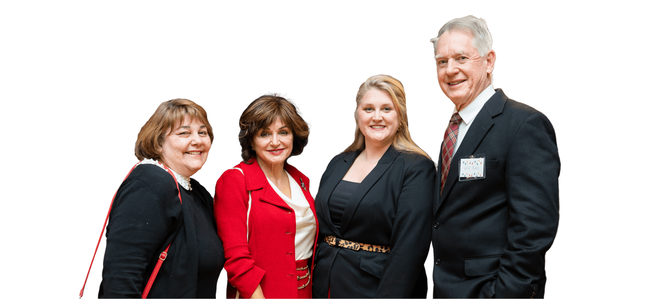 Staff and faculty conversing