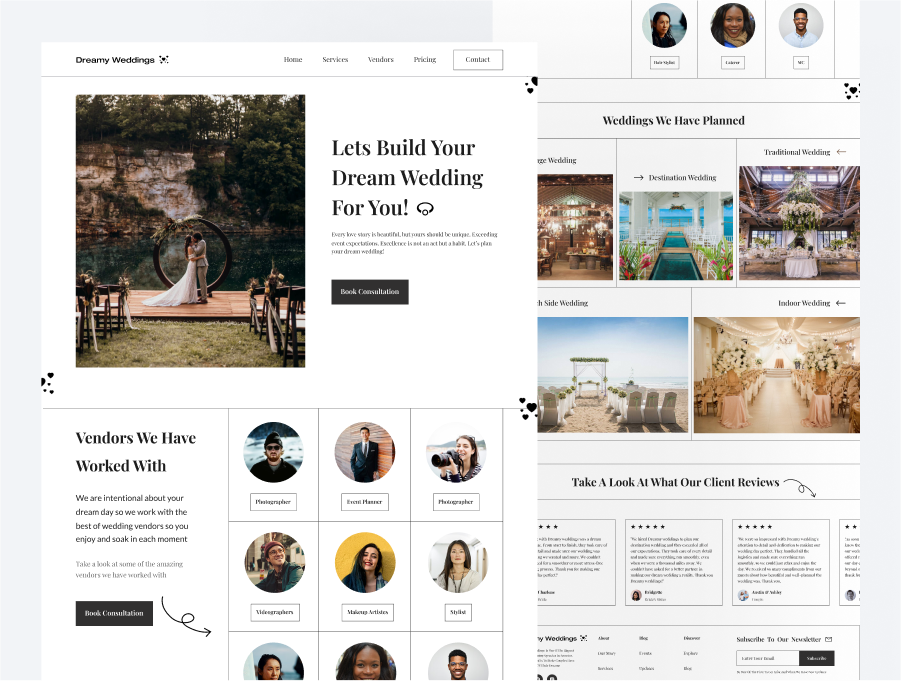 The party registry web design
