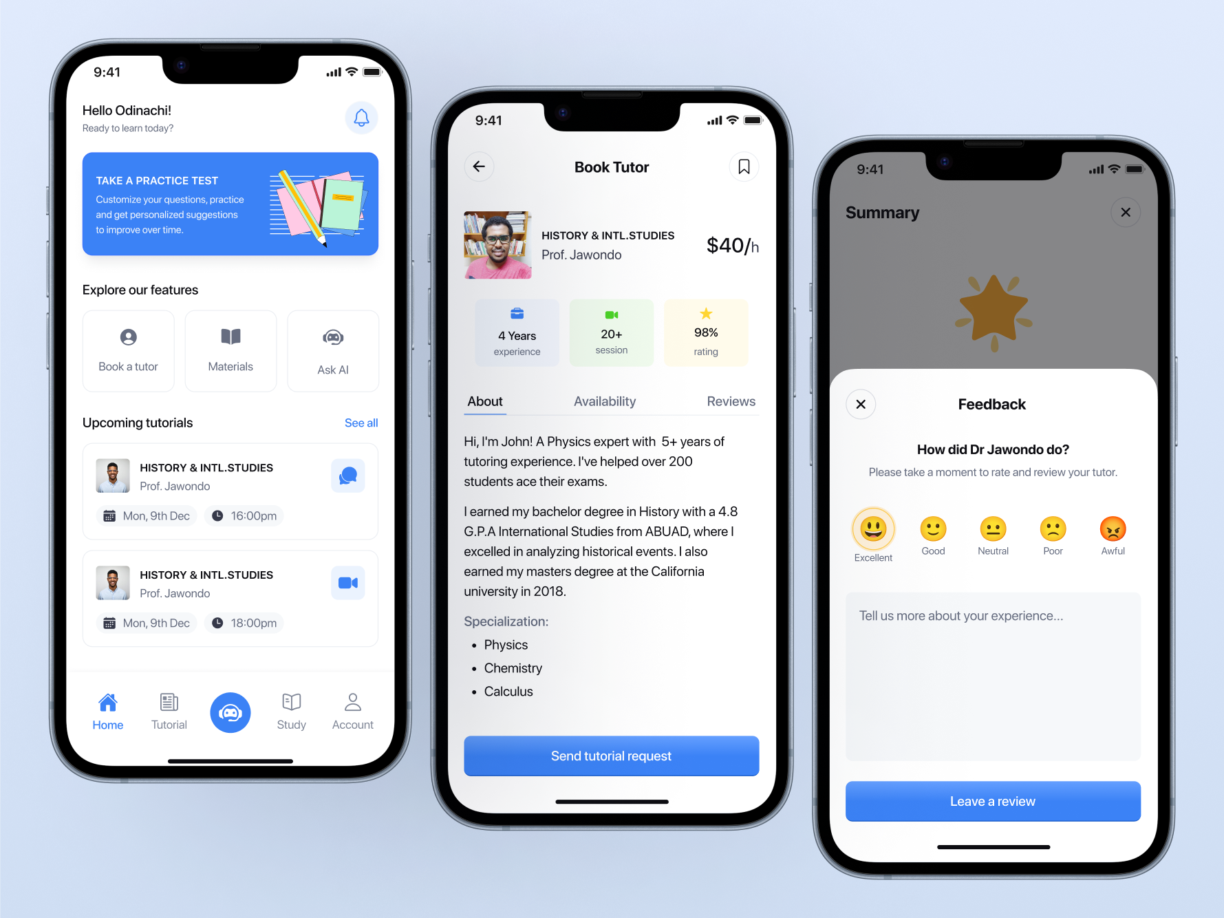Mobile app design shots