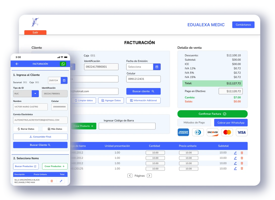 Sistema de Facturacion Electronica facil y rapido en ecuador aprobado por el SRI