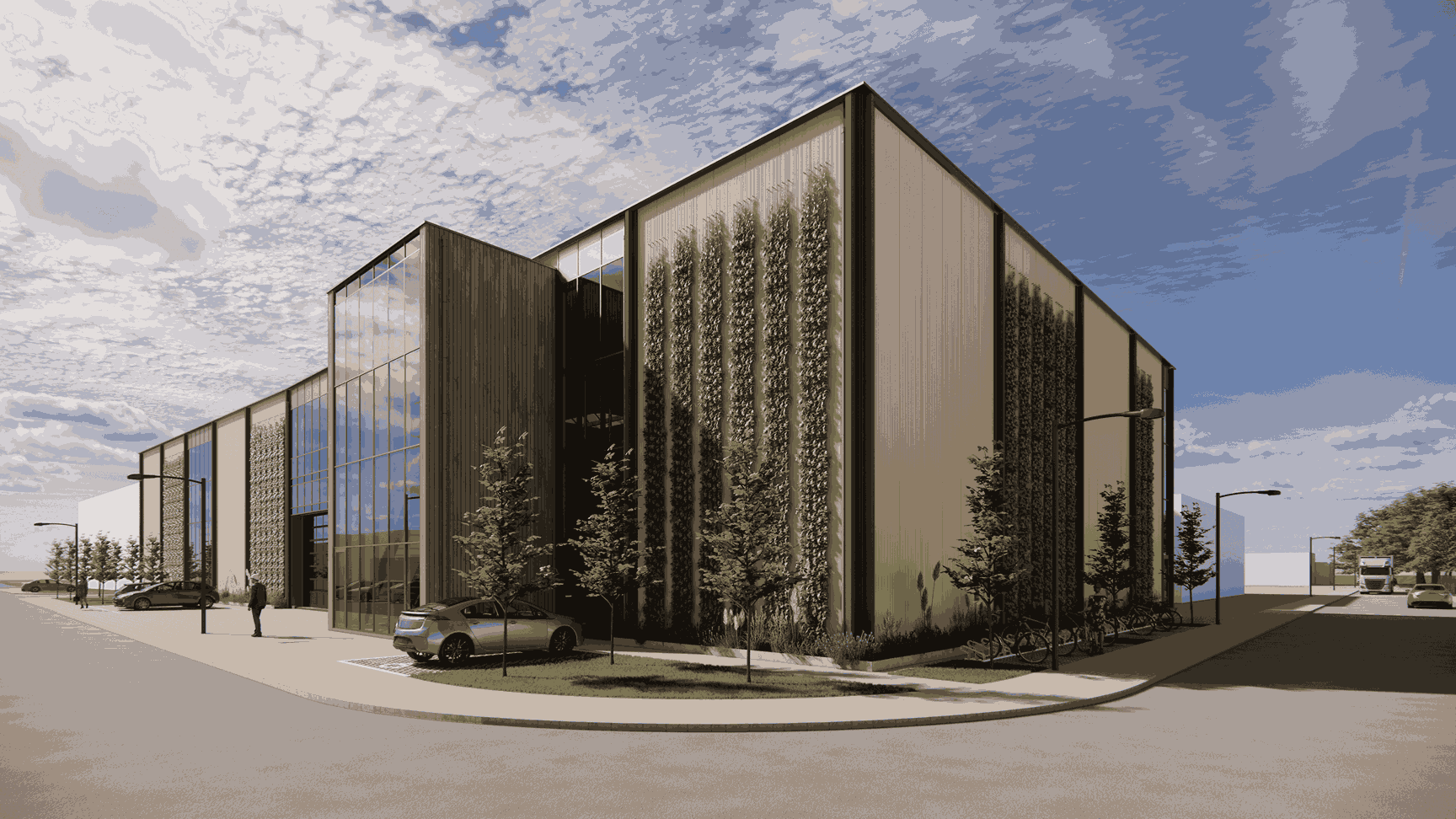 White label fabriek Chip van Van der Hulst Bouwbedrijf, biobased ontworpen door Urban Climate Architects, waar duurzaam bouwen en slimme, circulaire oplossingen samenkomen.