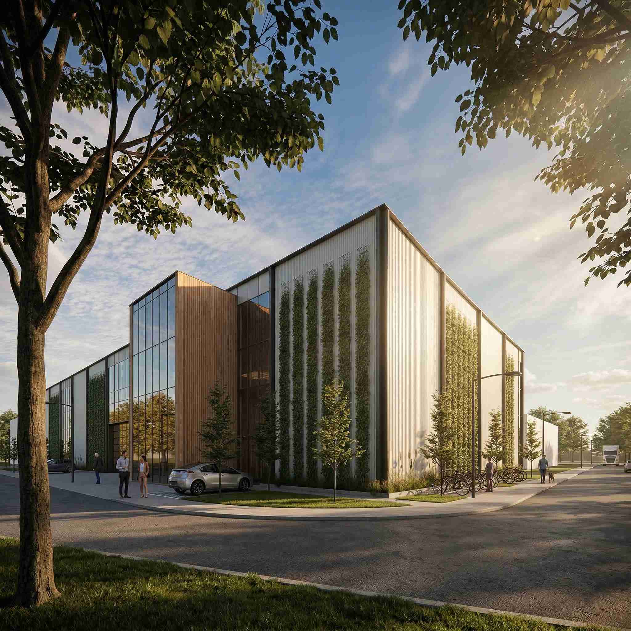 Biobased productiehal in massieve houtbouw met CLT constructie in Voorhout