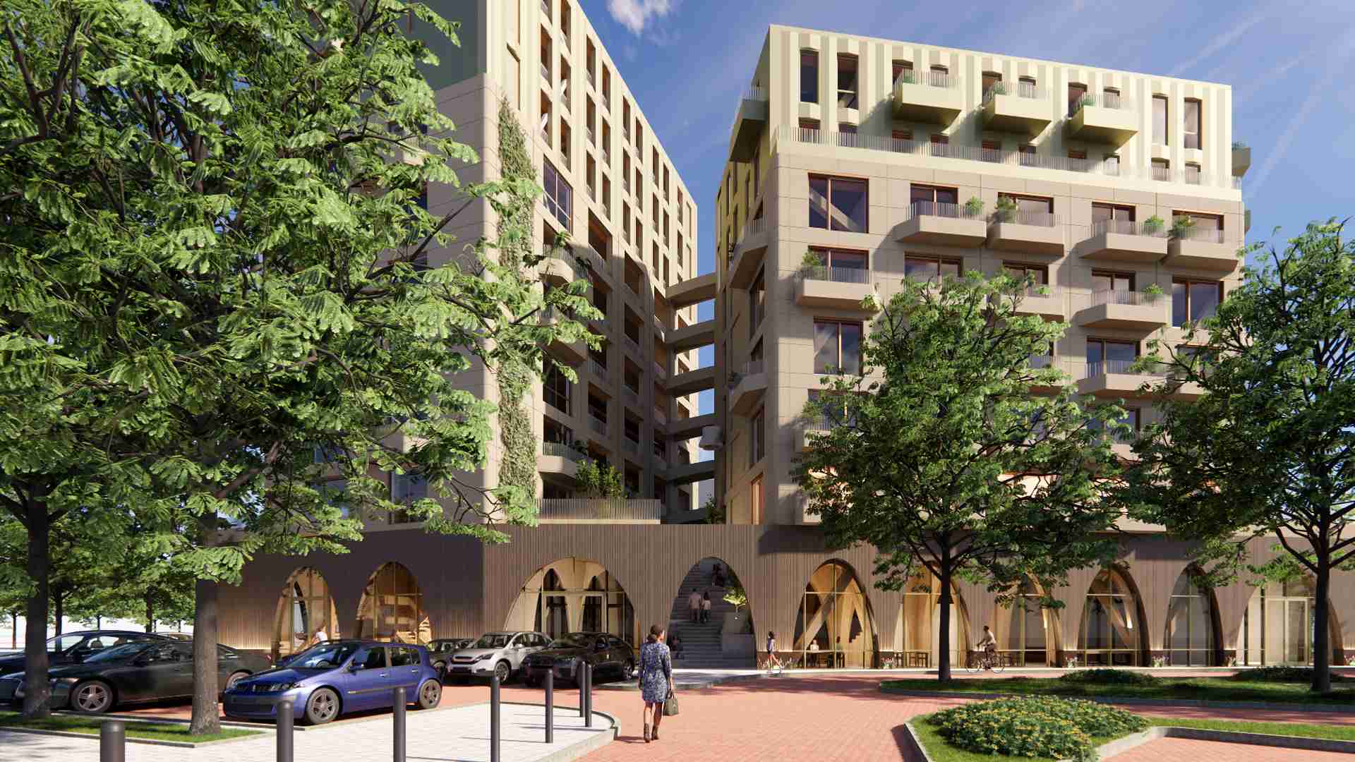 Duurzaam appartementencomplex in Deventer met CLT bouw Nederland, stedelijke verdichting en groene gevels – houtbouw architect ontwerp