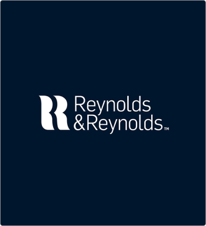 Reynolds & Reynolds company logo in white on a dark blue background.