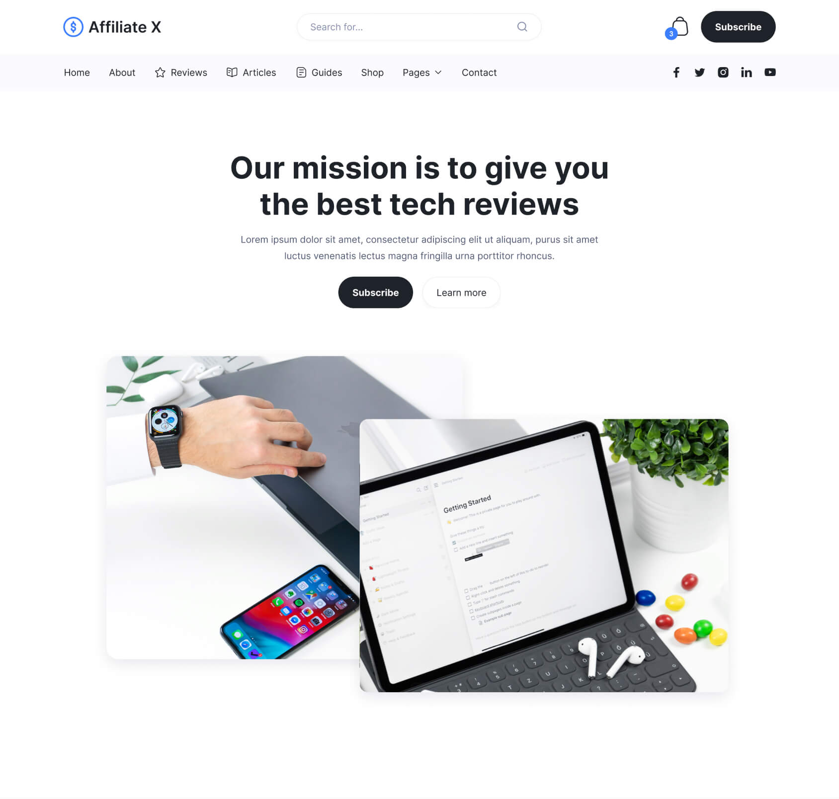 Affiliate X - About Page - Affiliate Blog Site Webflow Template