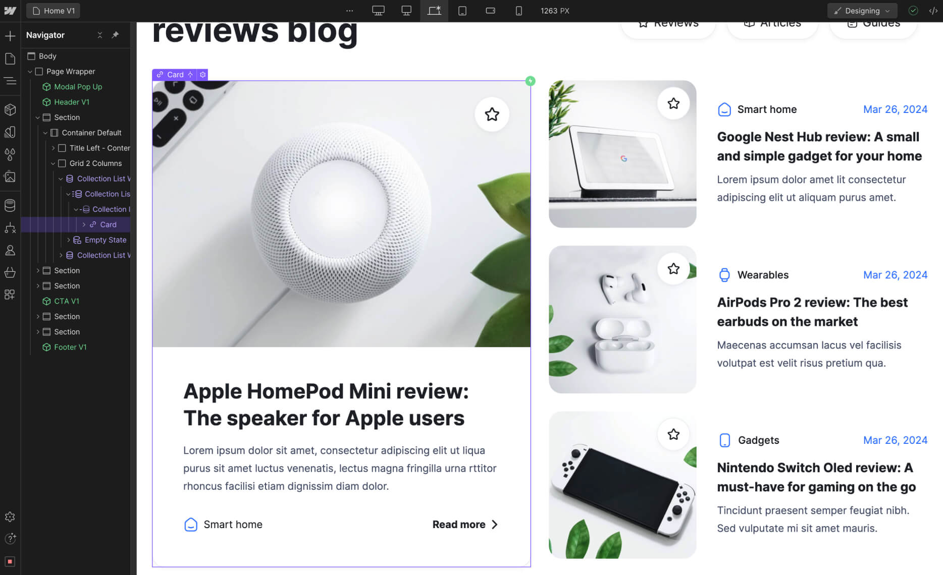 CMS Content - Affiliate X Webflow Template