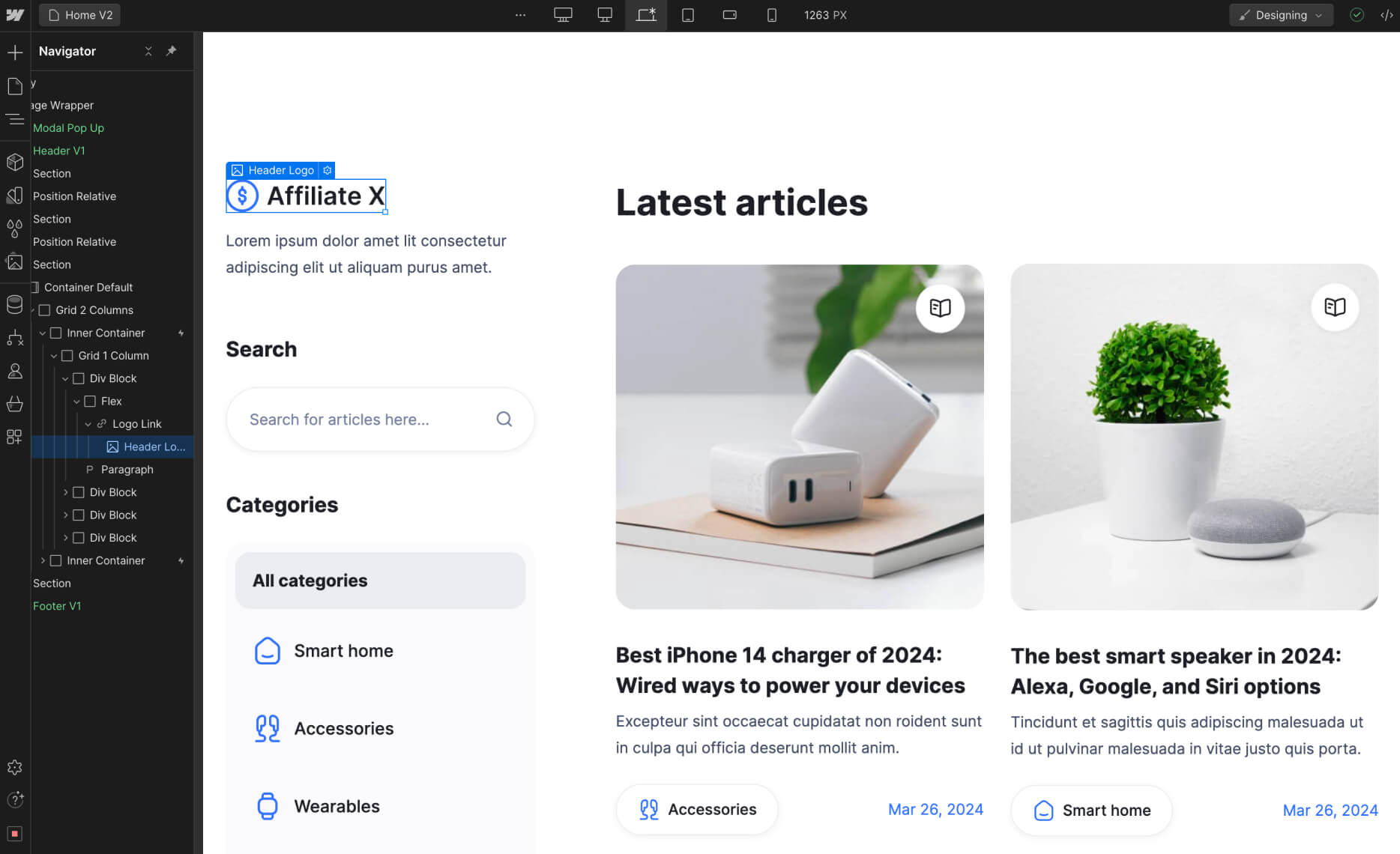 Icons And Graphics - Affiliate X Webflow Template