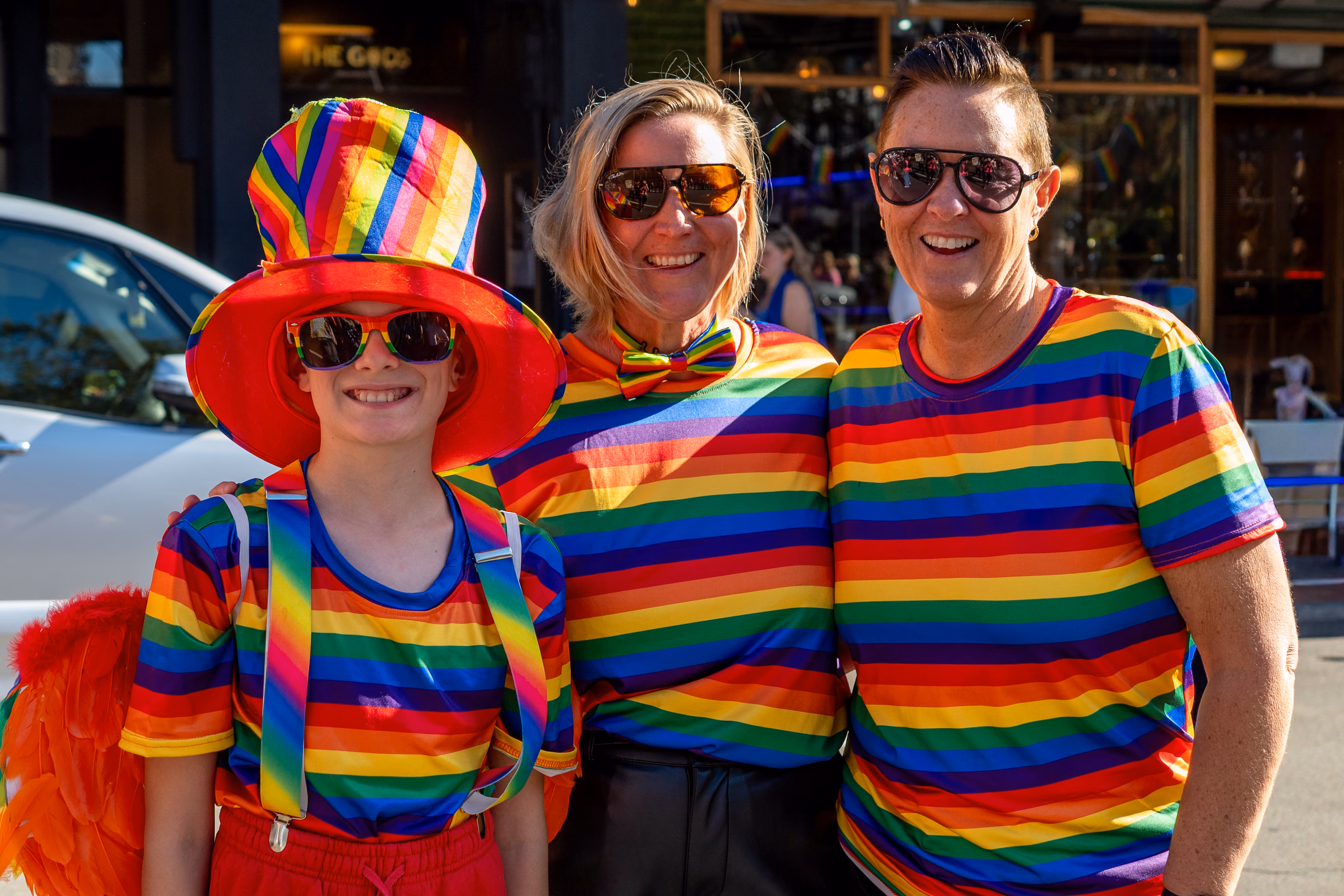 Marchers carrying banners in the Wellington Pride Parade