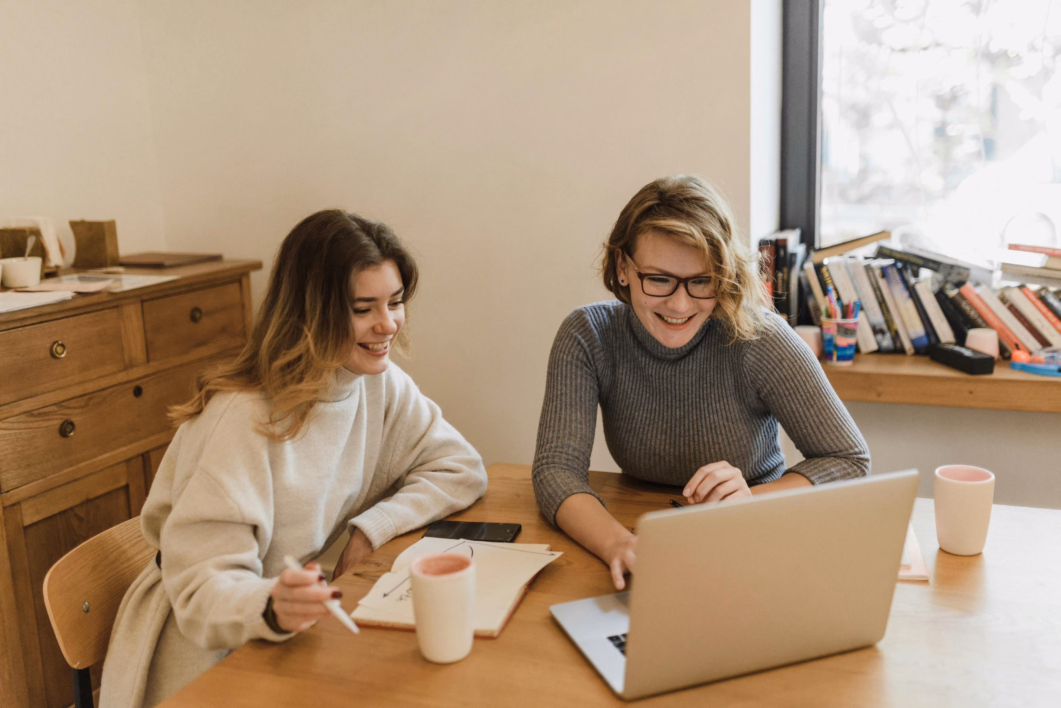 Property management team collaborating in an office