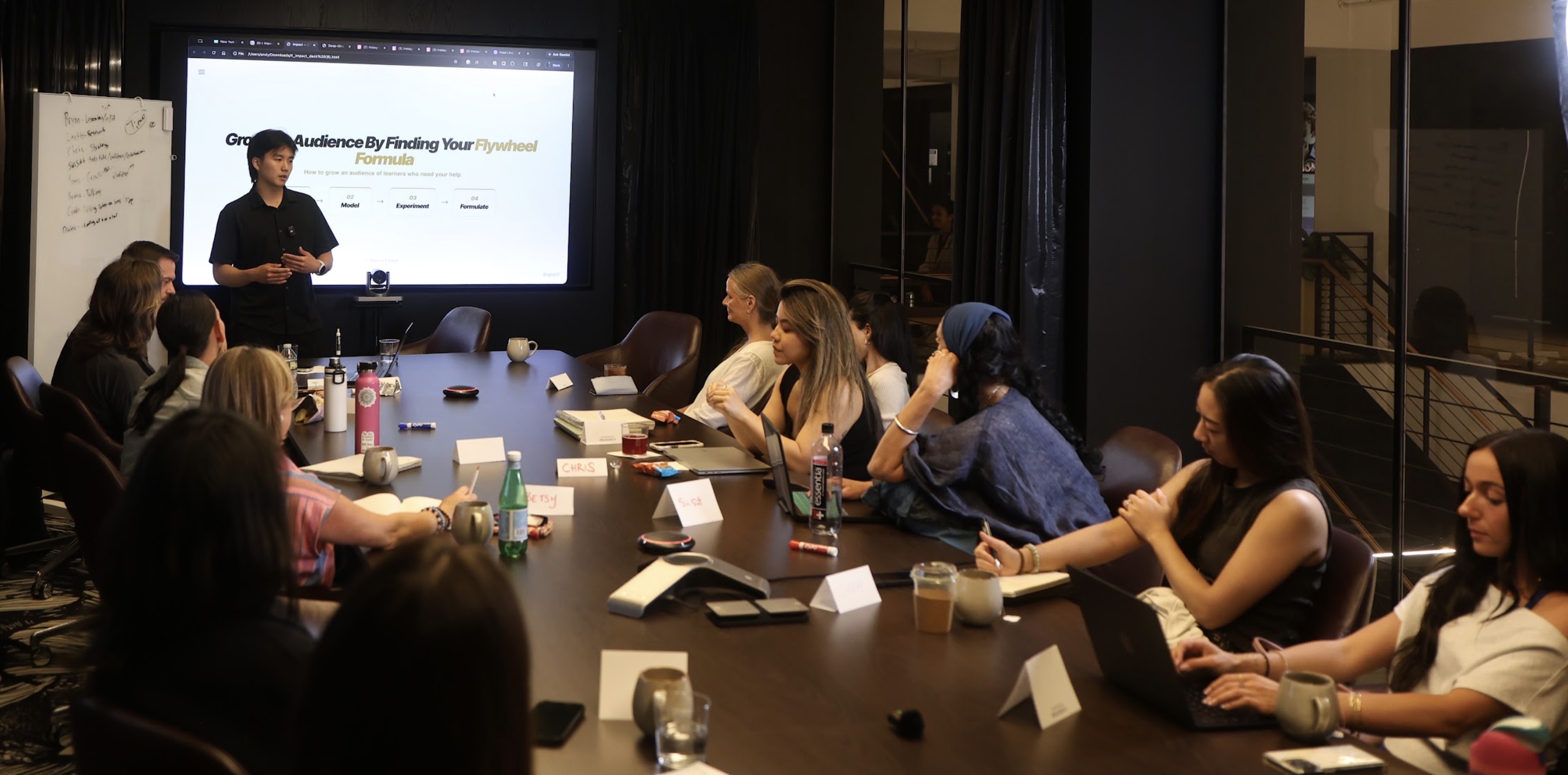 Andy Training a group of teachers
