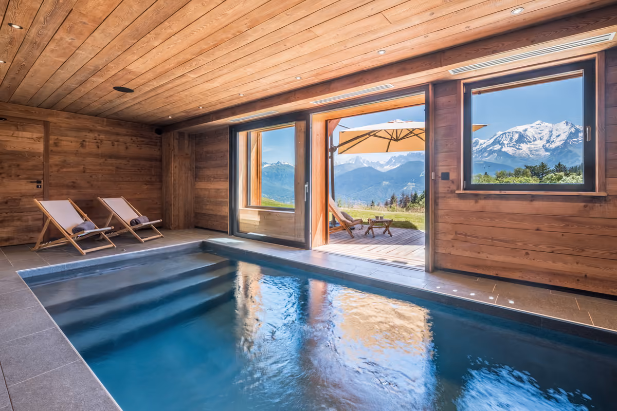 Chalet avec piscine