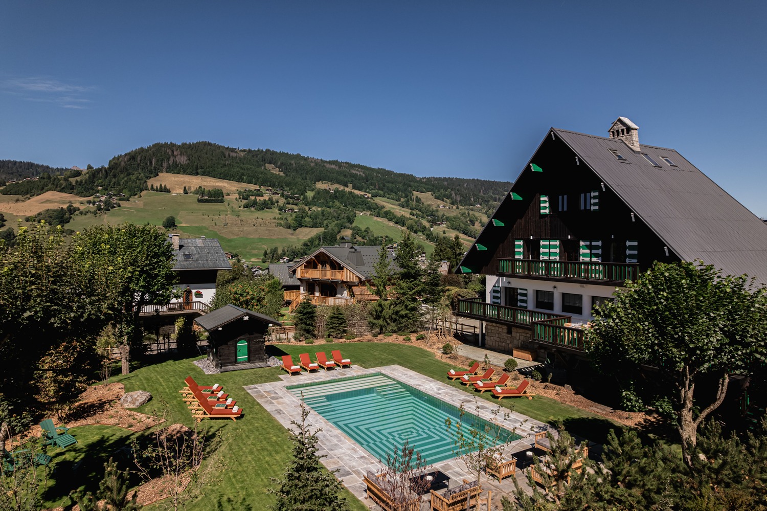 Chalet avec piscine