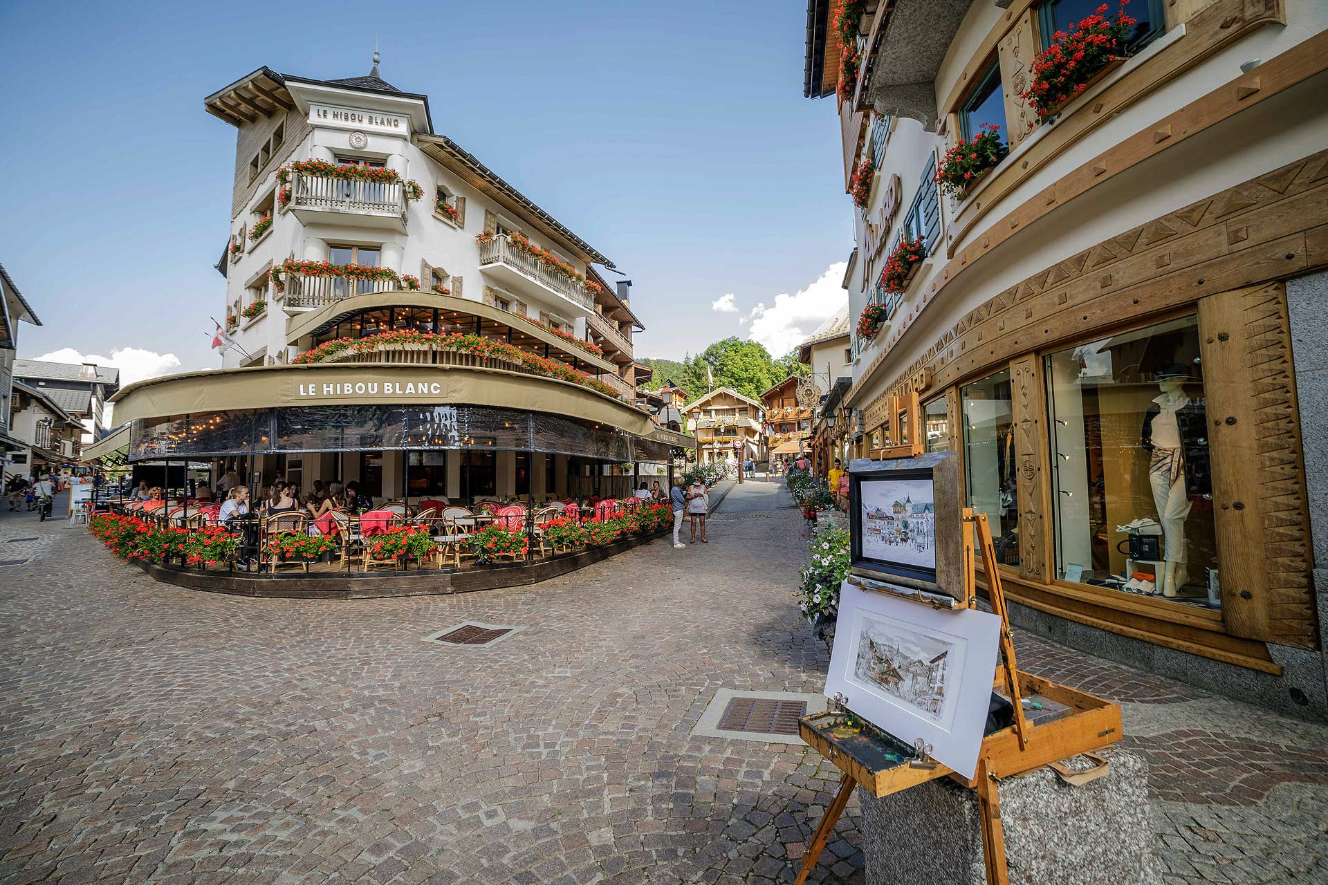 Rues de Megève en été