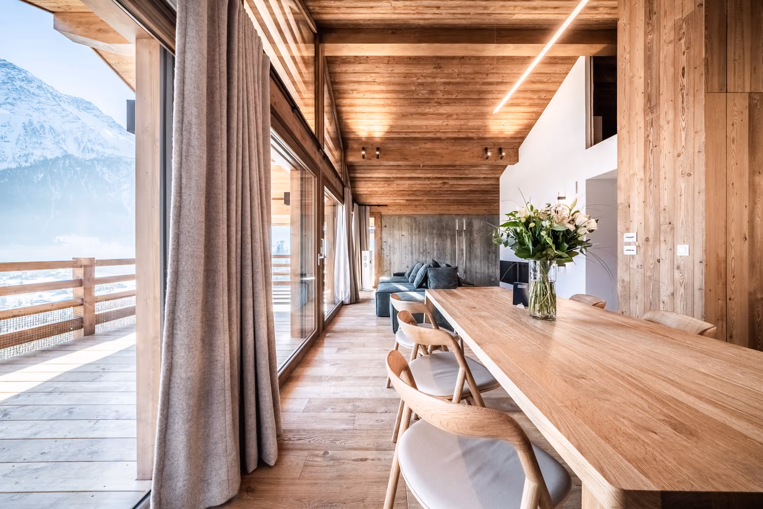 Espace détente avec sauna après une journée en montagne