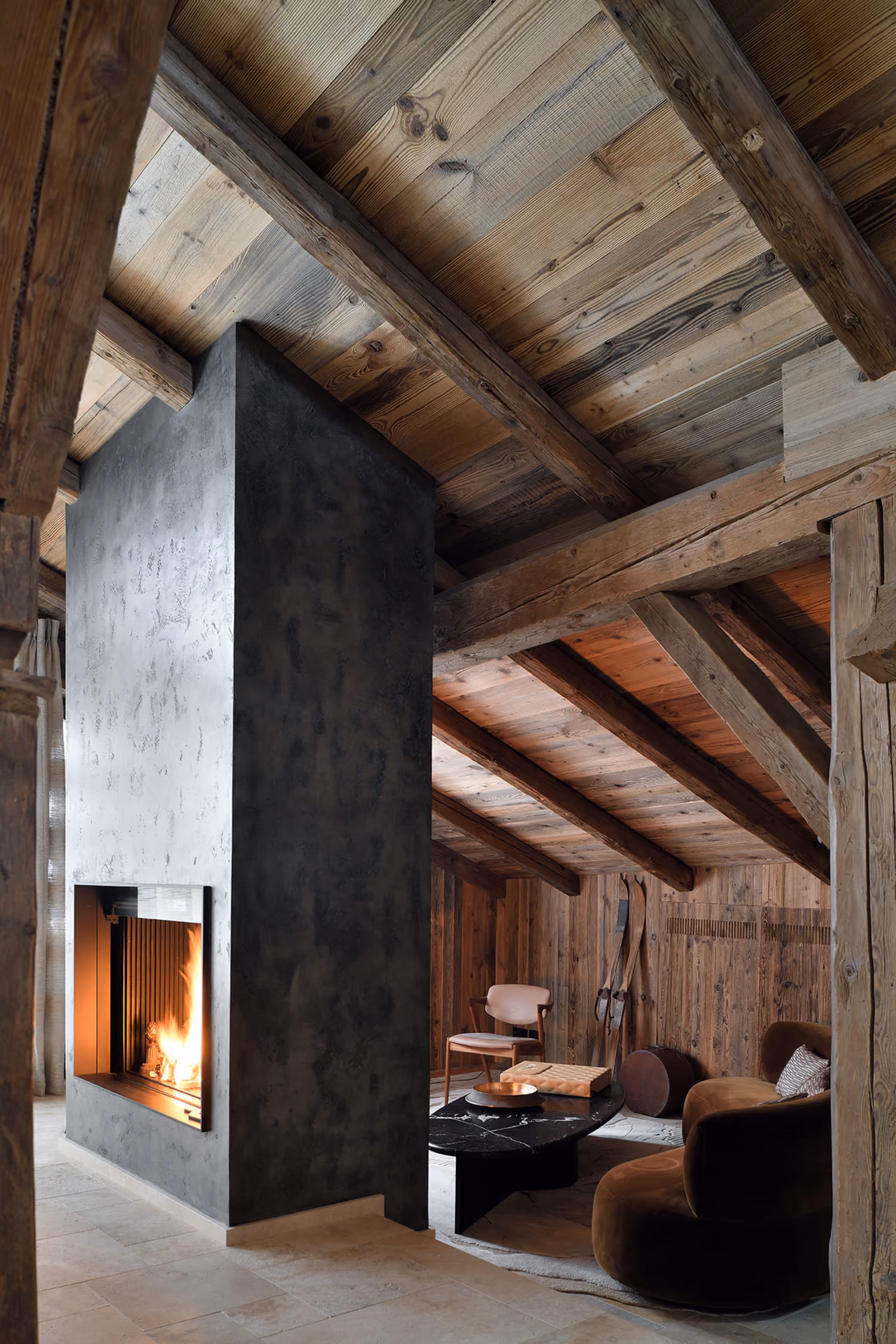 Ancienne ferme alpine rénovée au cœur d'un domaine privé à Megève