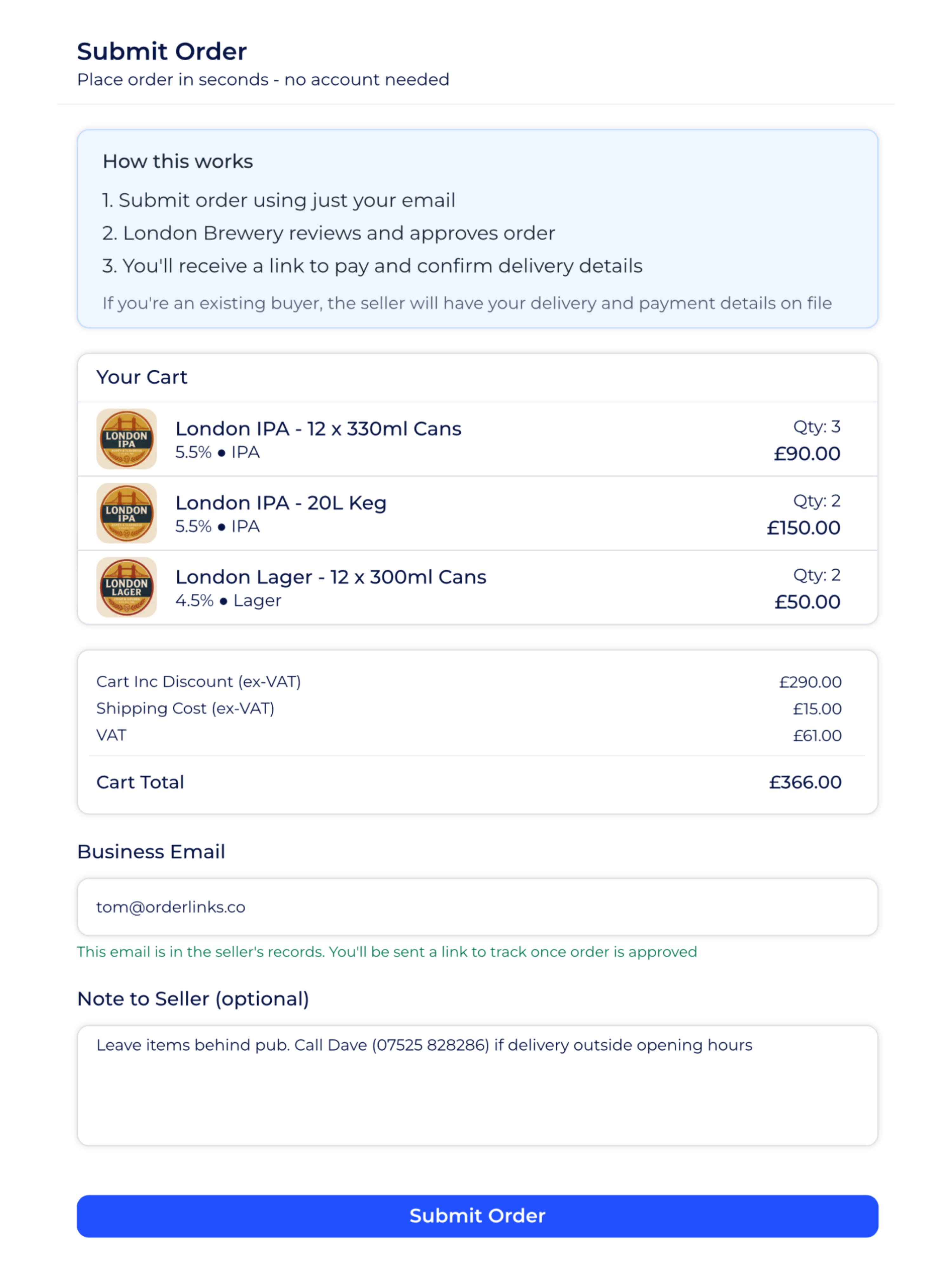 Orderlinks Trade Shop