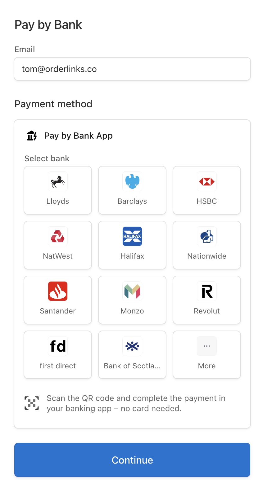Orderlinks automated order