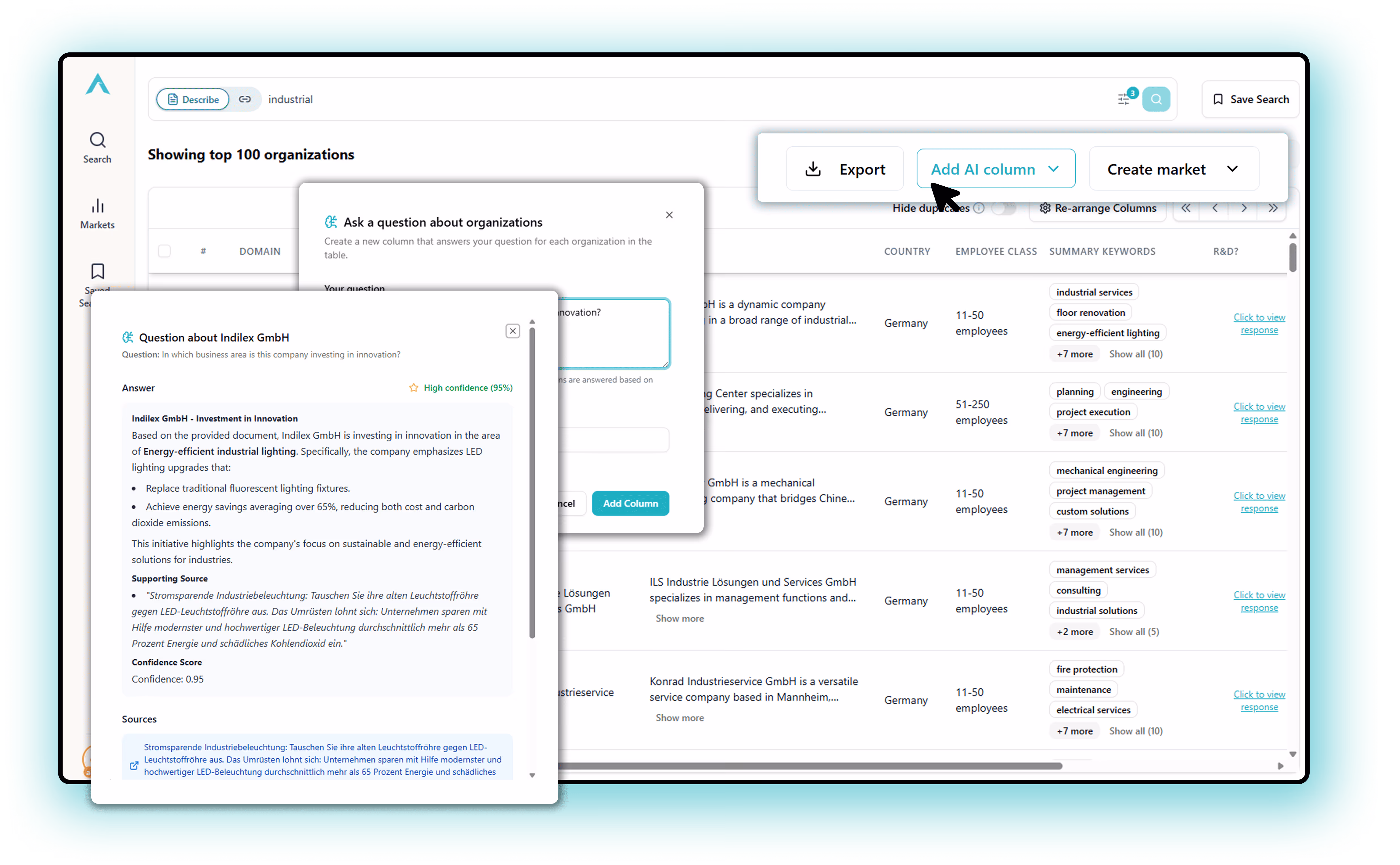 Dashboard mockup