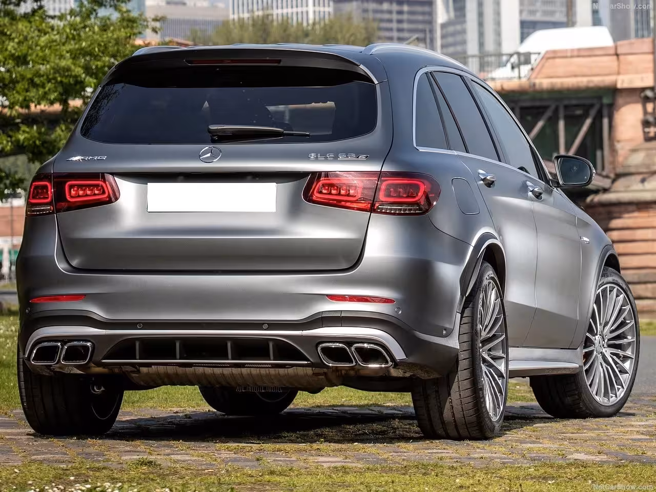 Black Mercedes GLC 63 S AMG SUV for rent in Geneva, combining power and elegance