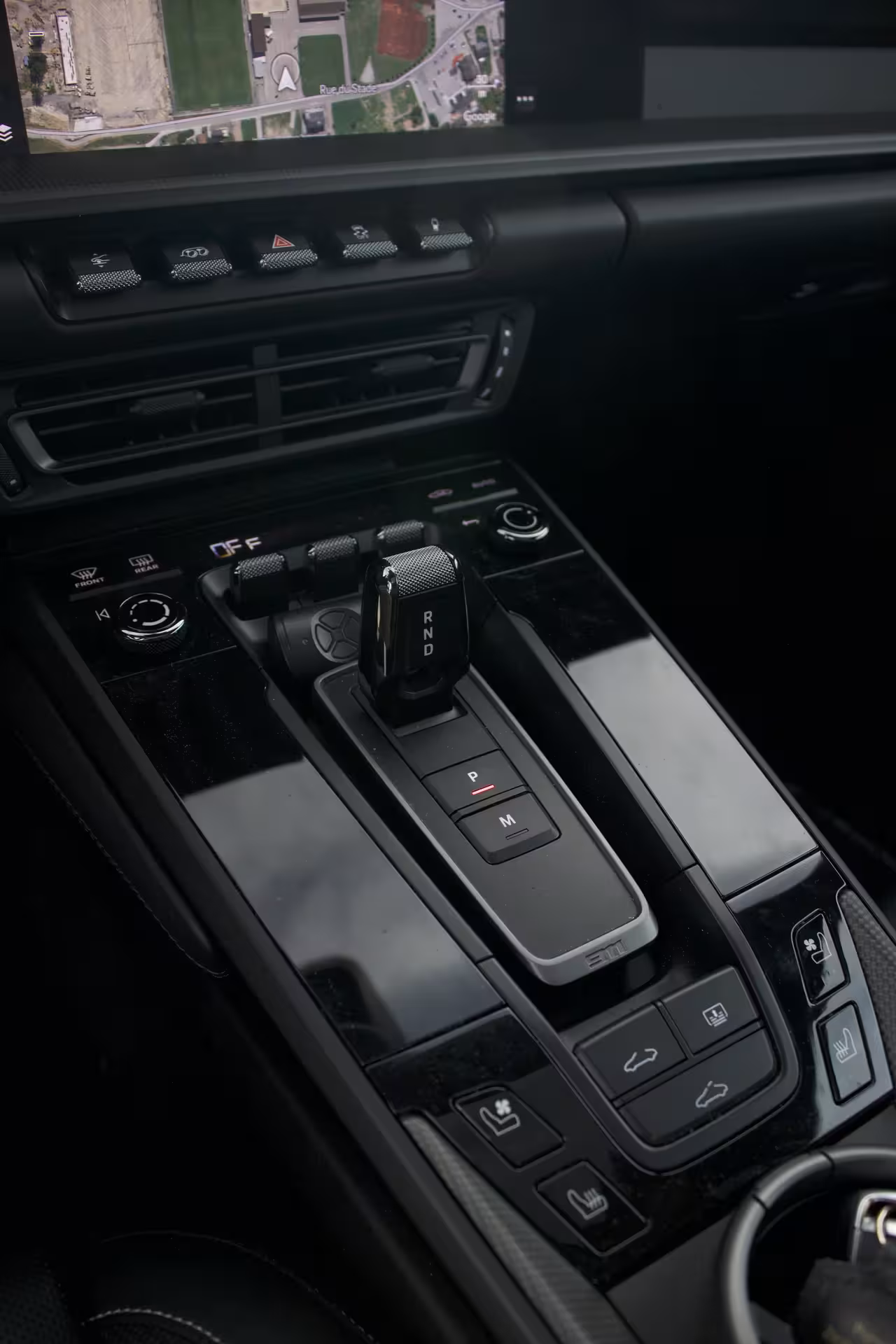 Console centrale porsche 911 noire