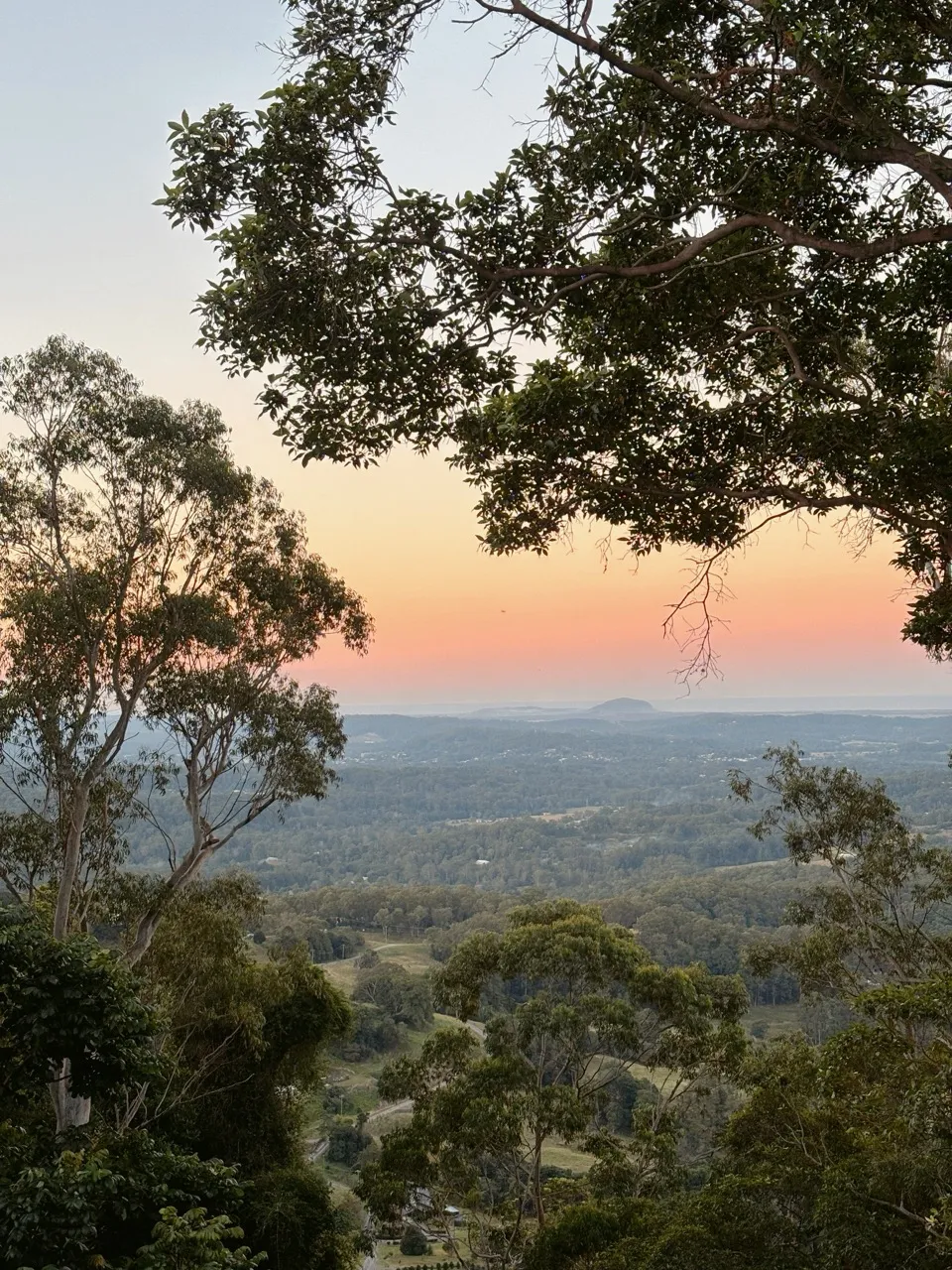Sunshine Coast Hinterland view from Karma Suites Montville