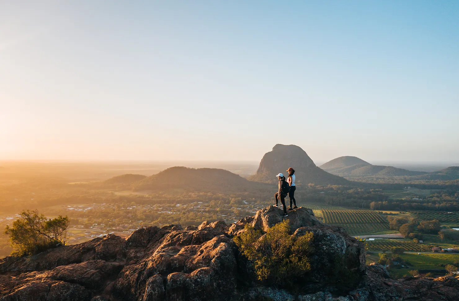 Mount Ngungun and Glass House Mountains near Montville