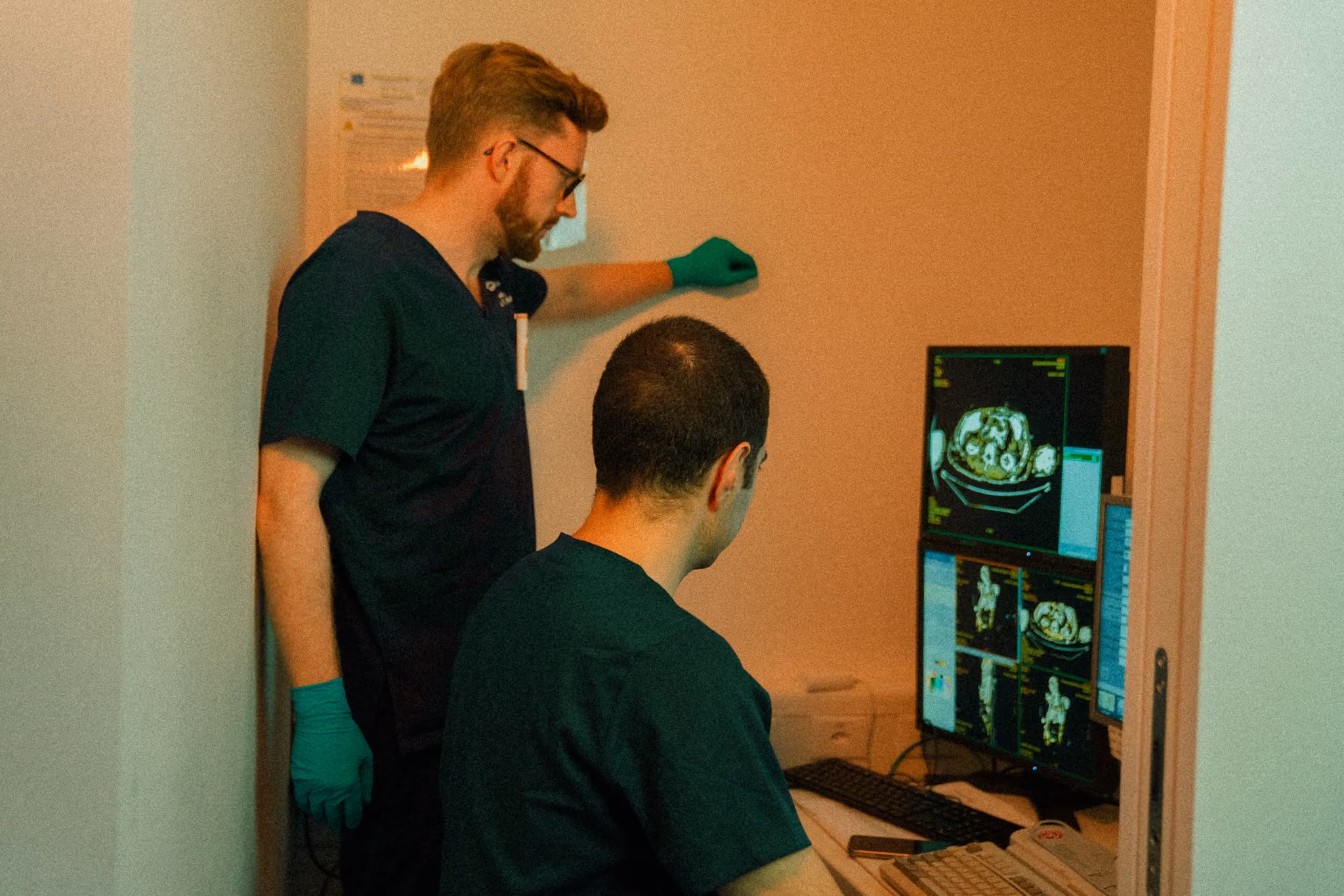 Standby team starting a procedure