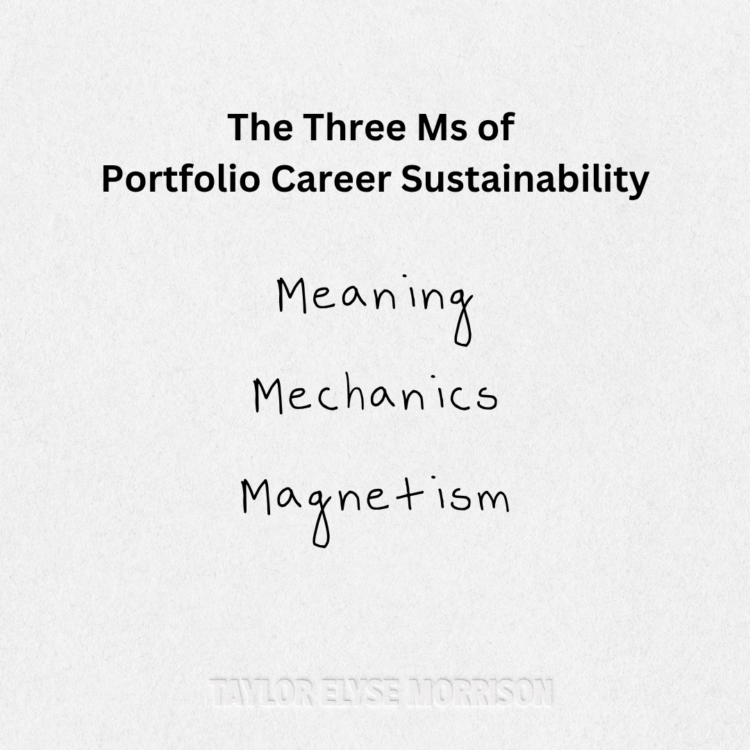 The Three Ms of Portfolio Career Sustainability