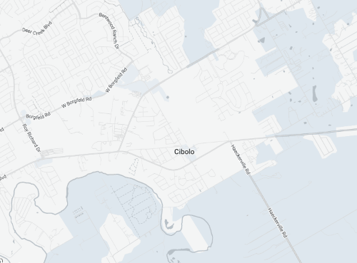 Map of Cibolo TX for Sunrise Landscape Services