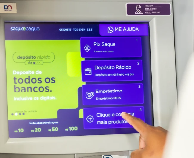 Produtos e serviços no ATM