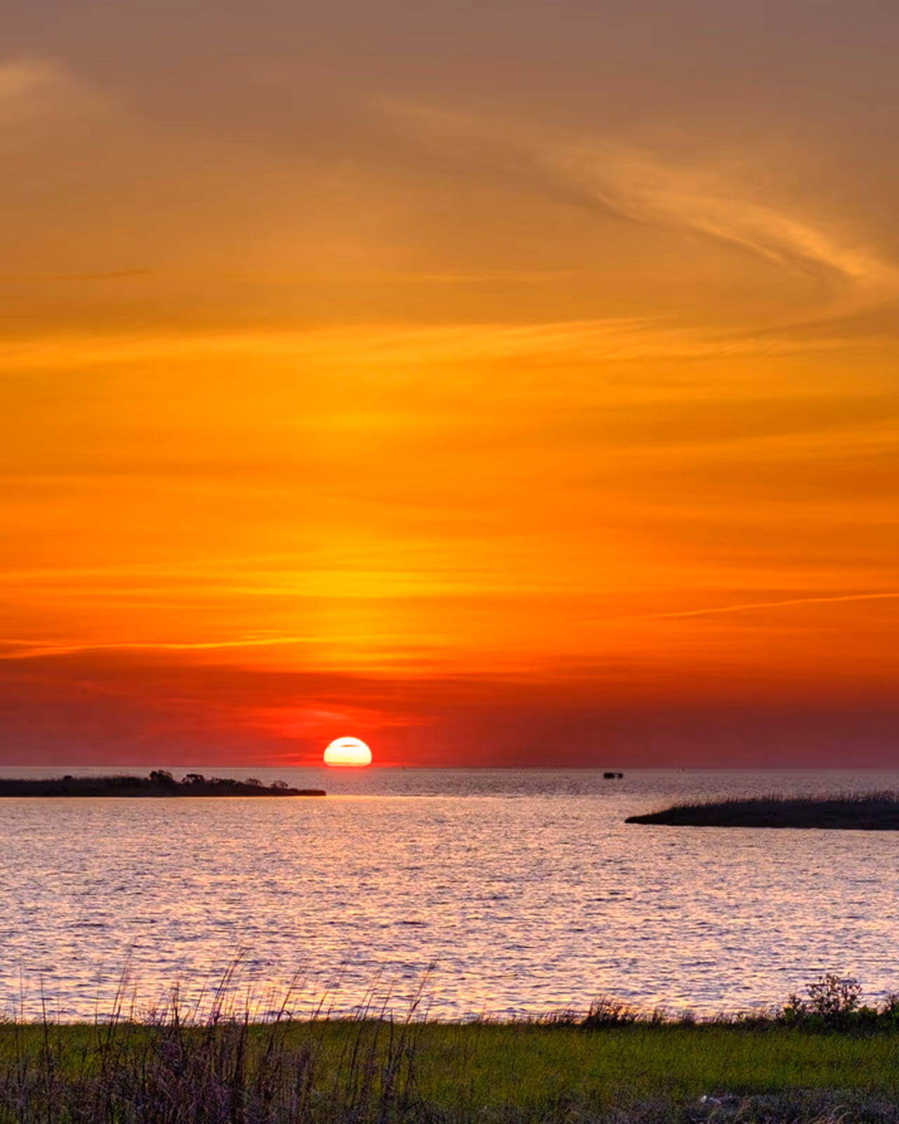 Sunset over the Albemarle Sound