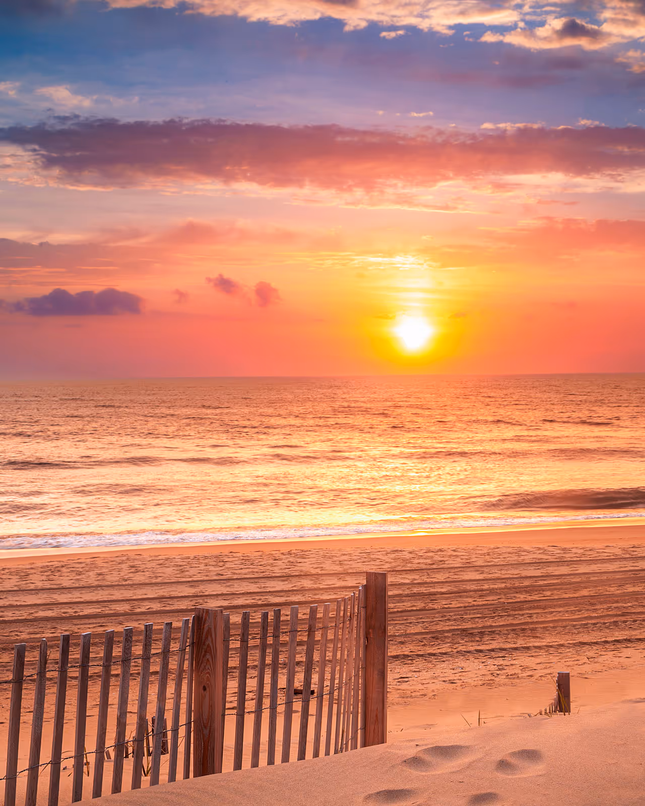 Sunrise over the Atlantic ocean