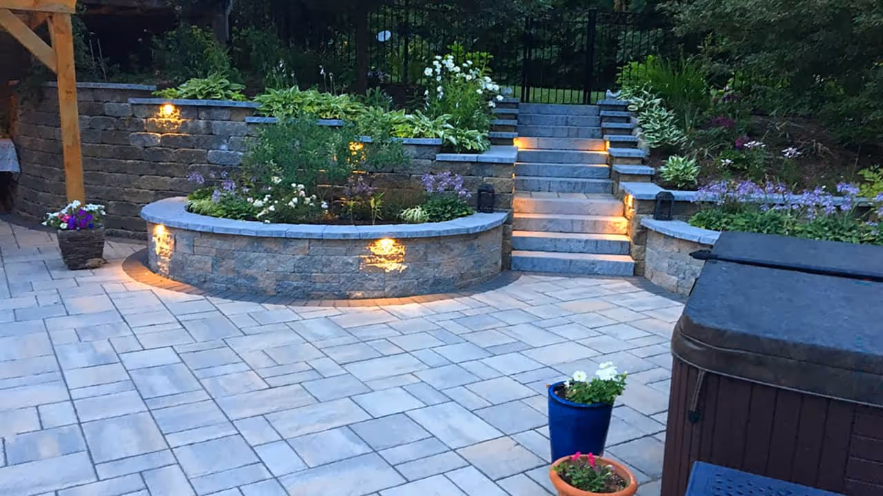 Custom hardscaping, patios and walkways by O’Flaherty Lawn Care near me
